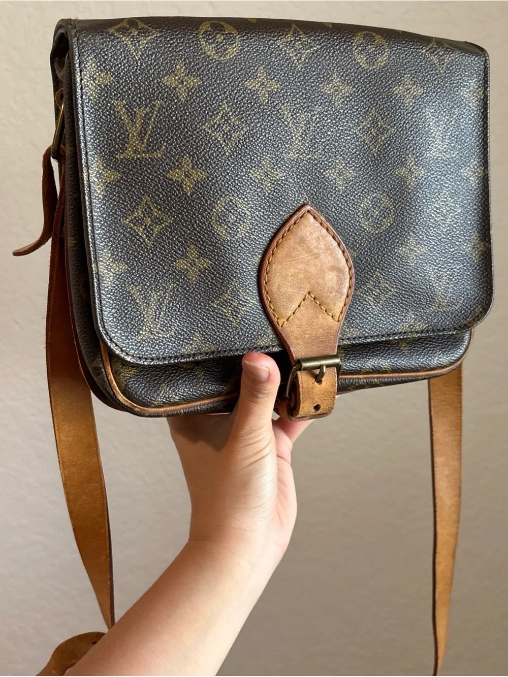 Louis Vuitton SL8906 MM Shoulder Bag Cartouchiere Brown Monogram LV - Picture 13 of 14